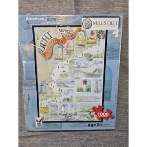 SEALED American Heritage Puzzle Mill Street Co - Light Houses of New England